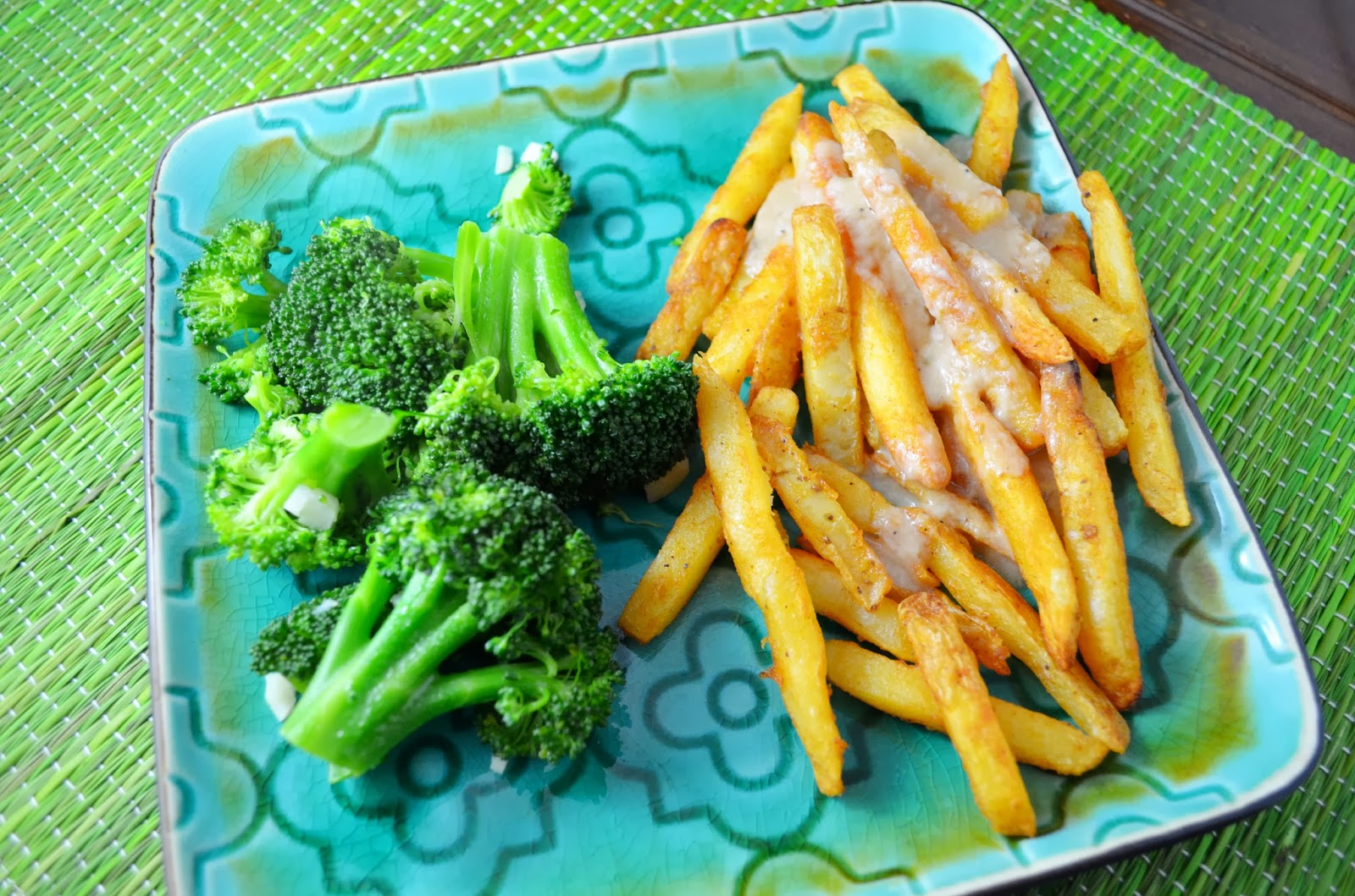 broccoli-and-fries-with-gravy
