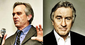 ROBERT DE NIRO AND ROBERT KENNEDY HOLDING PRESS CONFERENCE ANNOUNCING TOXIC MERCURY IN VACCINES