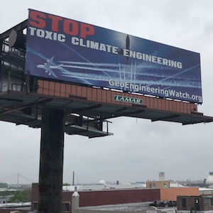 First Anti-Geoengineering Billboard Goes Up In New York City