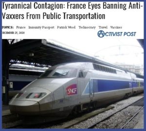 French Govt Ban Unvaxxed from Public Transport?