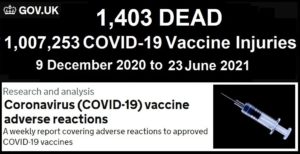 ,007,253 Injuries 1,403 DEAD in the UK Following COVID-19 Injections According to UK Government