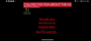 Calling the FDA About the VX – A Must See – This Guy is Amazing… Let’s All Call!