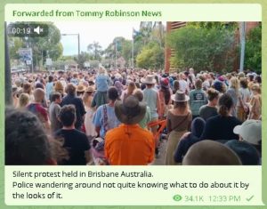 Silent Protest in Brisbane, Australia