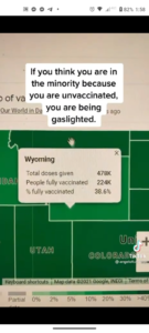 If you think you are in the minority because you are unvaccinated, you are being gaslighted