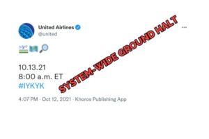 United Airlines — All Planes Ground-Halted