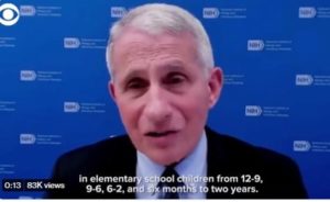 Fauci Proposes Three Shot Series for Babies 6-Months-Old Up to Children 4-Years-Old (Video)