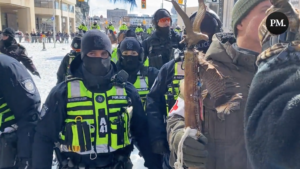 More clashes break up between order follower police officers and protesters